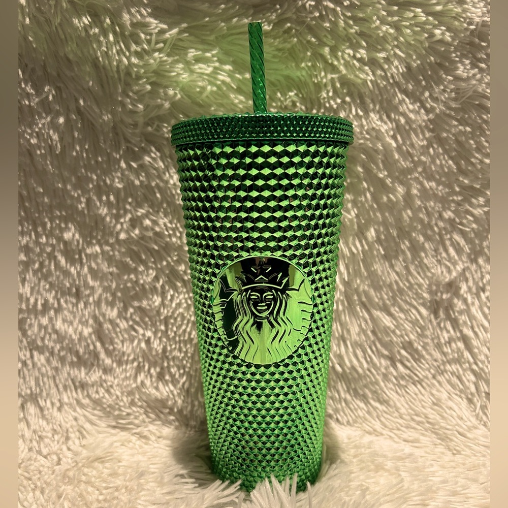 Starbucks Holiday Green Bling Stud Tumbler